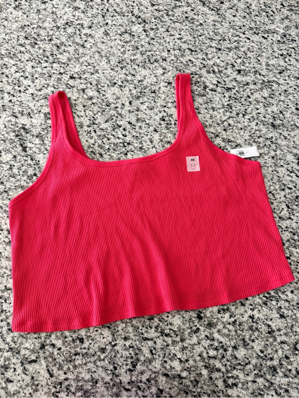 Old Navy Women’s Fitted Ultra-Cropped Rib-Knit Tank Top Hot Pink 4X